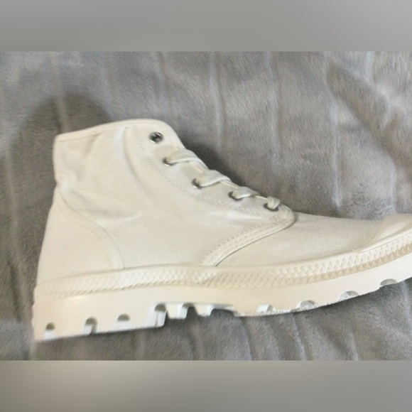 Palladium Women’s Pampa Hi Star White Cavas Boot Size 9.5 - Picture 13 of 14